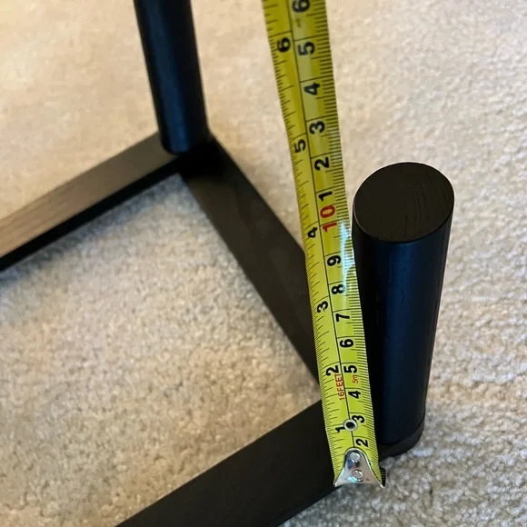 Black Wooden Expandable Accordion style Wall Mounted Rack 7 Hooks - Picture 10 of 12